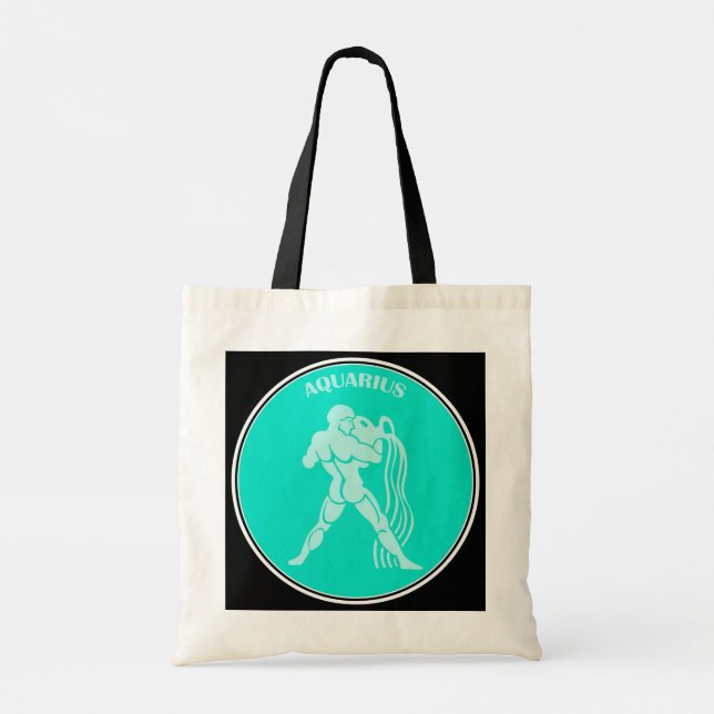 Aquarius Tote Bag Tygkasse (Baksida)