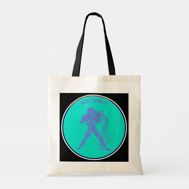Aquarius Tote Bag Tygkasse (Baksida)