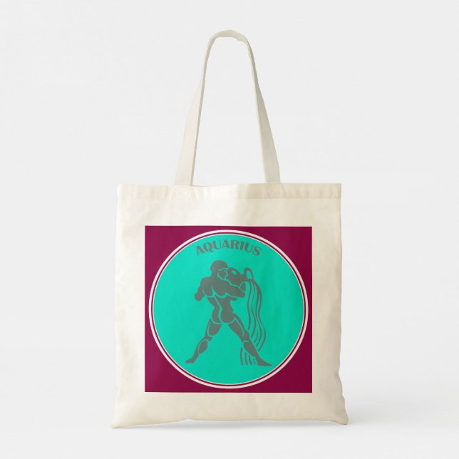 Aquarius Tote Bag Tygkasse (Baksida)