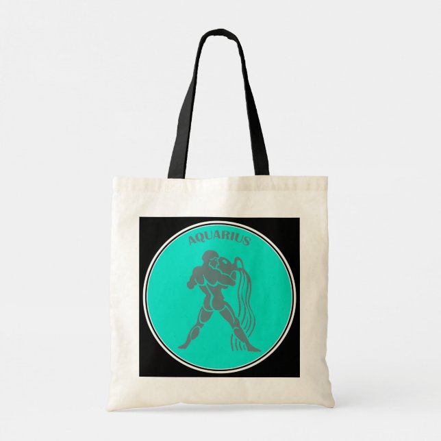 Aquarius Tote Bag Tygkasse (Baksida)