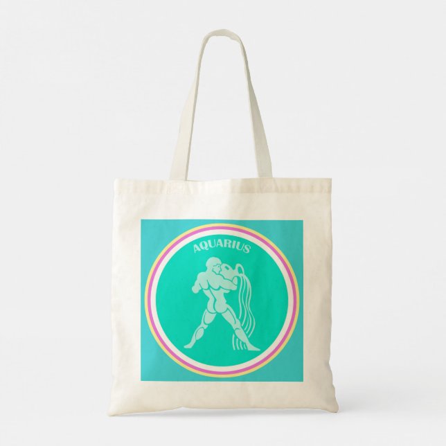 Aquarius Tote Bag Tygkasse (Baksida)