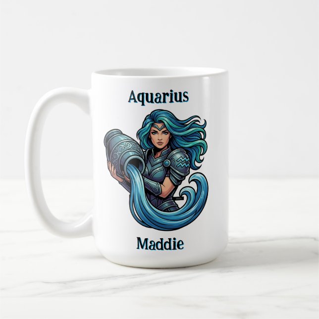Aquarius Traits and Dates | Personalized Kaffemugg (Vänster)