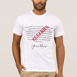 Aquarius Traits and Zodiac Sign T Shirt