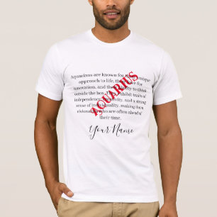 Aquarius Traits and Zodiac Sign T Shirt