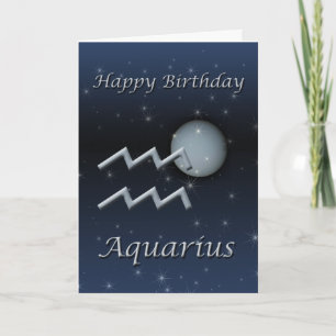 Aquarius Uranus Grattis på födelsedagen Greeting C Kort