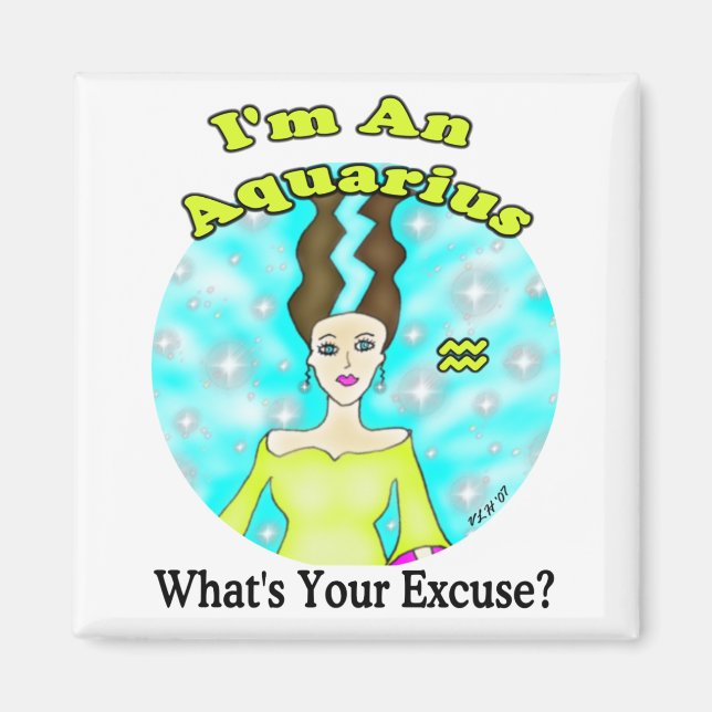 Aquarius Ursäkta Magnet (Framsidan)
