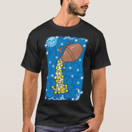 Aquarius Vas som häller vatten stjärnor på natten  T Shirt