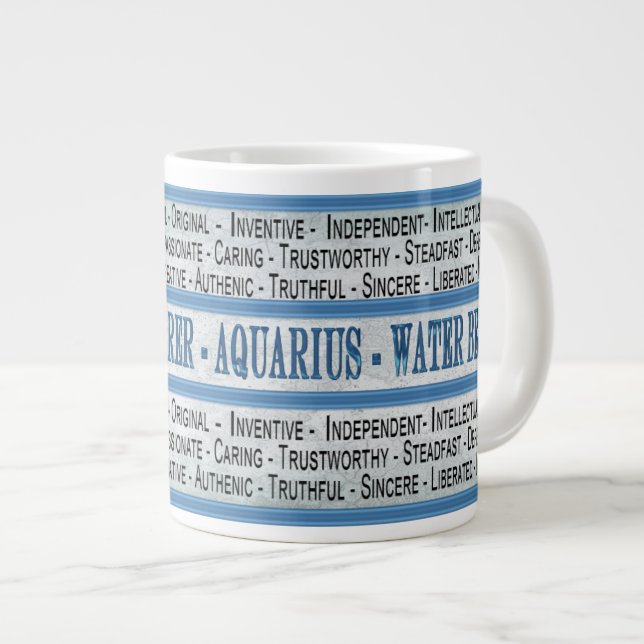 AQUARIUS - VATTEN BEARER - JUMBO MUGG - TEXT (Framsida höger)