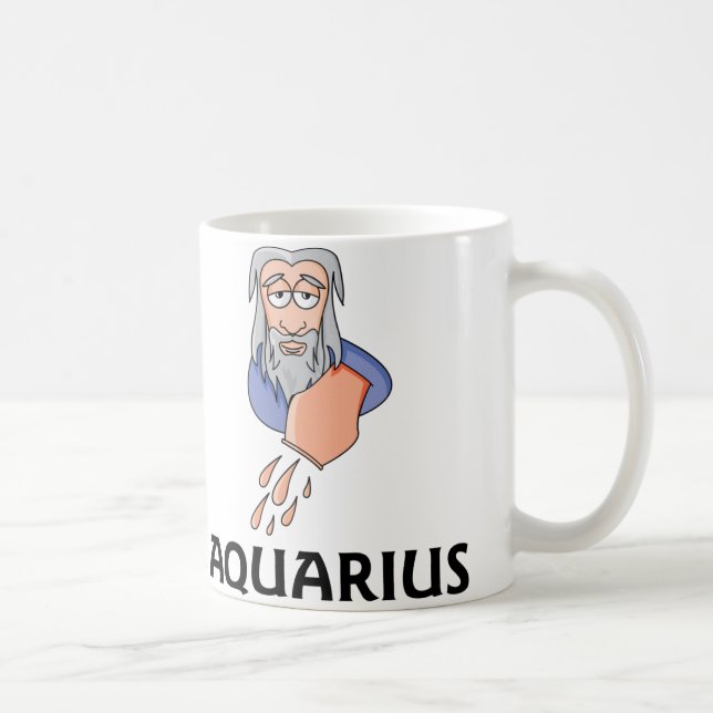 Aquarius Vatten Bearer man som häller vatten Kaffemugg (Höger)