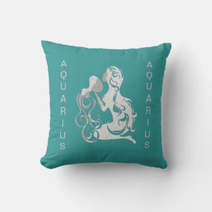 Aquarius Vatten Bearer Zodiac American jo Pillow Kudde