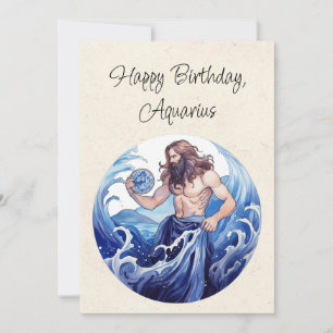 Aquarius Vatten Bearer Zodiac-platta födelsedagsko
