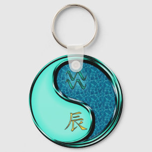Aquarius & Vatten Dragon Nyckelring
