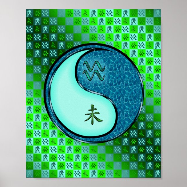 Aquarius & Vatten Goat Poster (Framsidan)