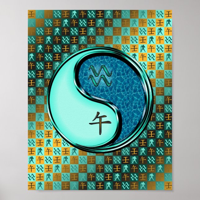 Aquarius & Vatten Horse Poster (Framsidan)