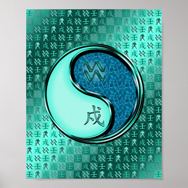 Aquarius & Vatten Hund Poster (Framsidan)