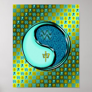 Aquarius & Vatten Monkey Poster