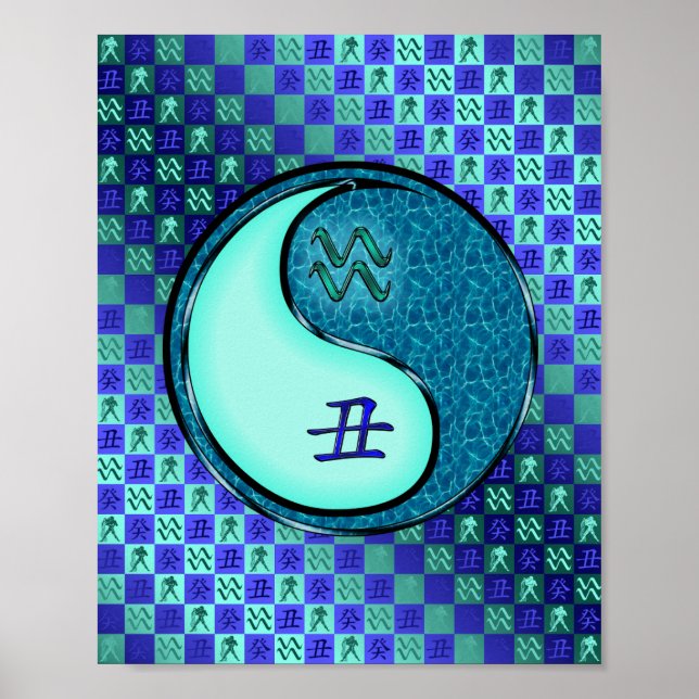 Aquarius & Vatten Ox Poster (Framsidan)