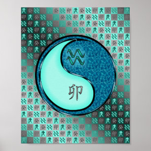 Aquarius & Vatten Rabbit Poster