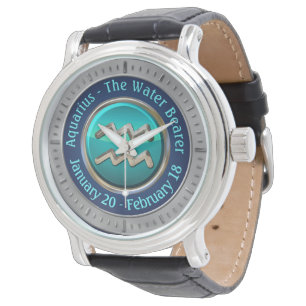 Aquarius - vattenbärarehoroskopet undertecknar armbandsur