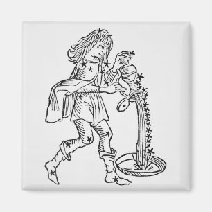 Aquarius (vattenbäraren) en illustration från magnet