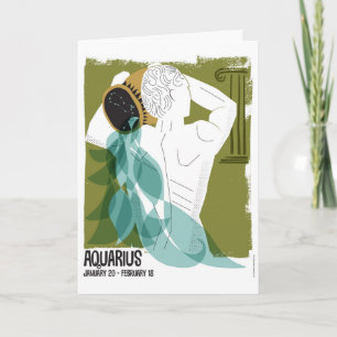 Aquarius vattenbärarezodiacen kort