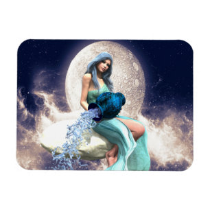 Aquarius - Vattnet hälls ur en jug Magnet