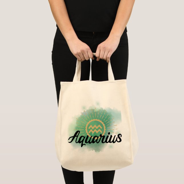 Aquarius Watercolor Stänk Tygkasse (Framsida (produkt))