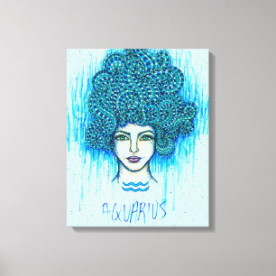 Aquarius Woman Canvastryck