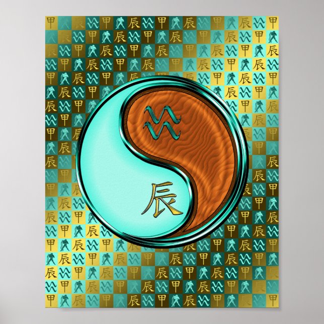 Aquarius & Wood Dragon Poster (Framsidan)