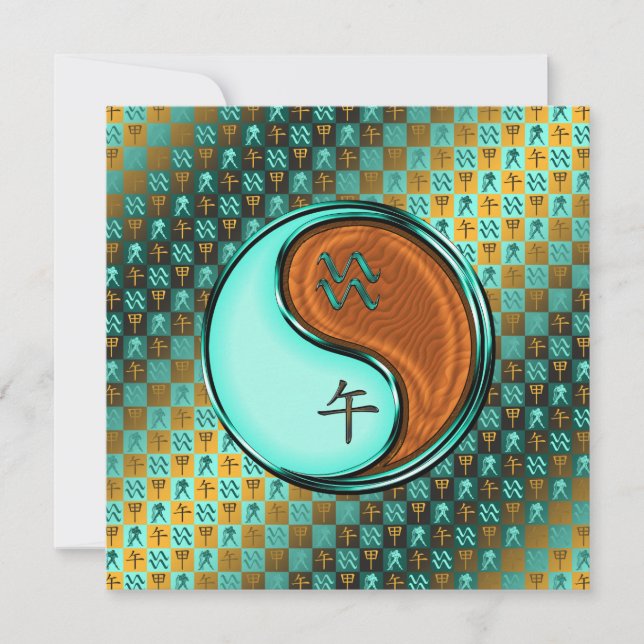 Aquarius & Wood Horse Kort (Framsida)