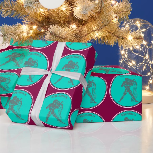 Aquarius Wrapping Papper Presentpapper (Helgdagar)