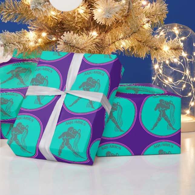 Aquarius Wrapping Papper Presentpapper (Helgdagar)