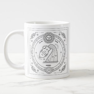 Aquarius Zodiac Anpassningsbar Birthday Mugg Jumbo Mugg
