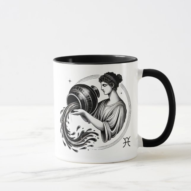 Aquarius Zodiac Astrology Mugg (Höger)