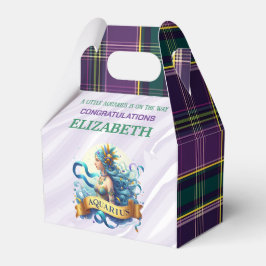 Aquarius Zodiac Baby Shower 4"w x 2.5"l x 5"h Presentaskar