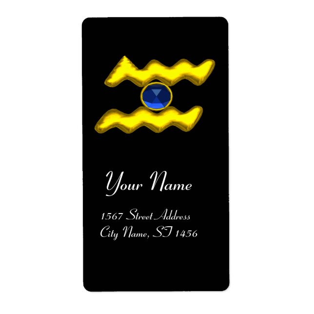 AQUARIUS ZODIAC BIRTHDAY Blue Sapphire Fraktsedel (Framsidan)