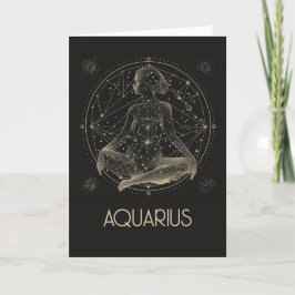 Aquarius Zodiac Constellation Blank, mappat kort