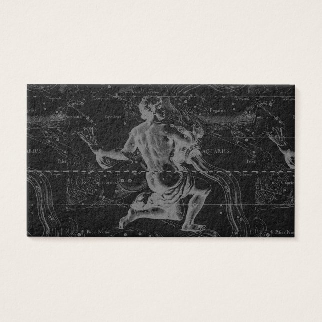 Aquarius Zodiac Constellation Hevelius 1690 Visitkort (Framsidan)