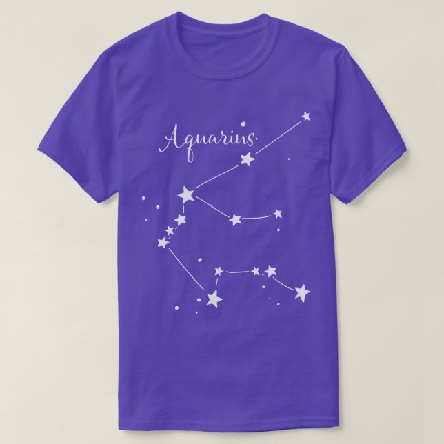 Aquarius Zodiac Constellation T-shirt (Design framsida)