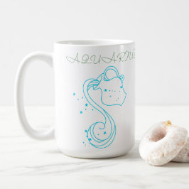 Aquarius Zodiac Design - Unik akstrologikonst för Kaffemugg