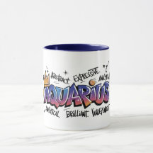Aquarius Zodiac Graffiti