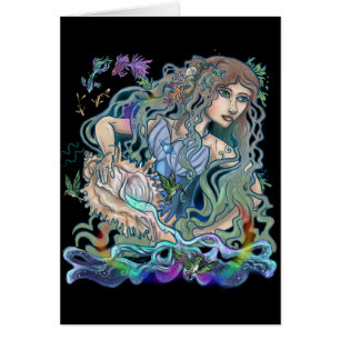 Aquarius Zodiac Hälsningskort