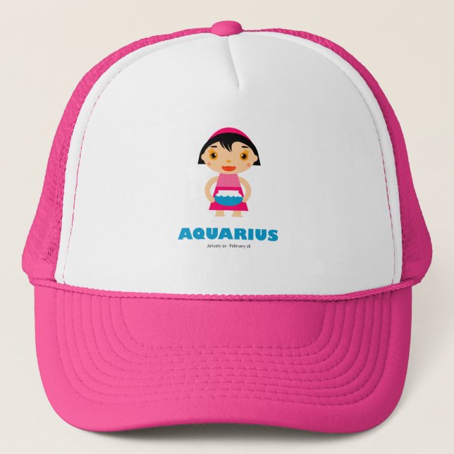 Aquarius Zodiac Hat för barn Keps (Framsida)