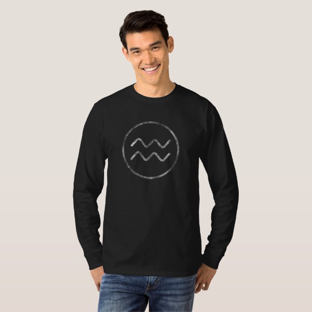 Aquarius, Zodiac, Horoscope, Astrologi T Shirt (Hel framsida)