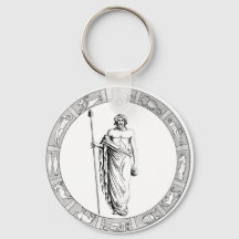 Aquarius Zodiac Keychain