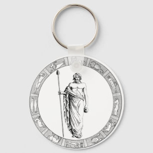 Aquarius Zodiac Keychain Nyckelring