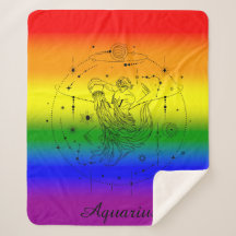 Aquarius Zodiac LGBTQ-Pridet Regnbåge design