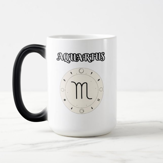 aquarius zodiac magisk mugg (Vänster)