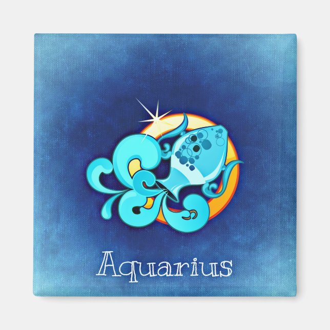 aquarius zodiac magnet (Framsidan)