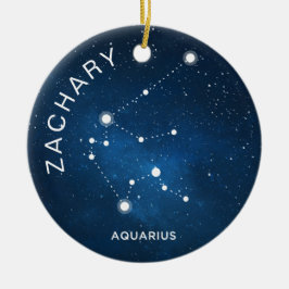Aquarius Zodiac Ornament Personlig Zodiac Gift